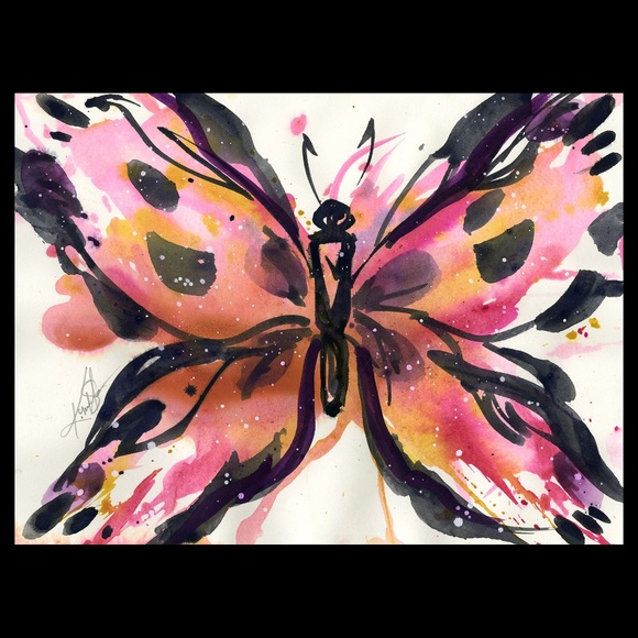 Original Watercolor Butterfly Painting - Butterfly Magic 9 - Picture 1 of 4